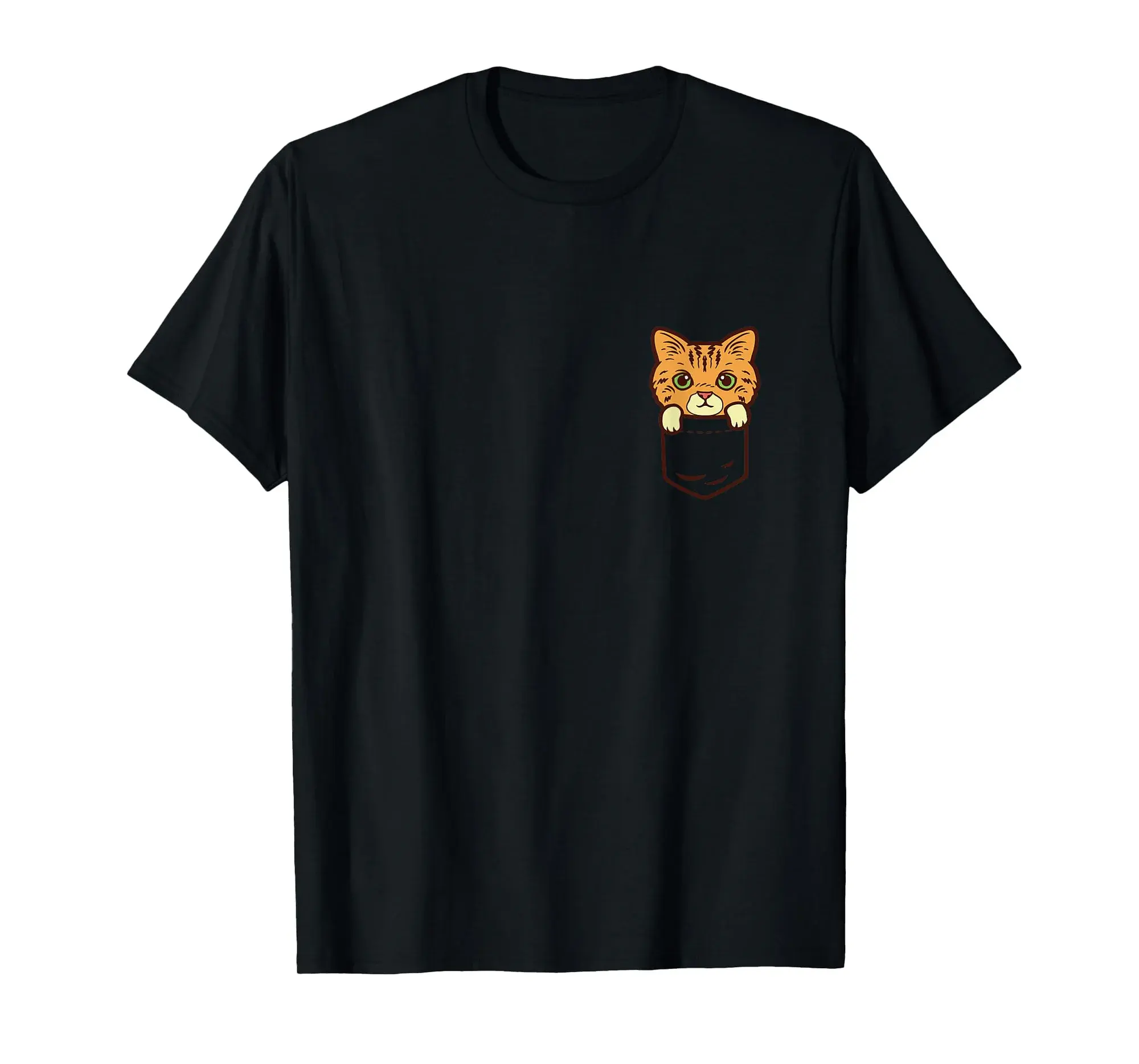 Pocket Cat Cute Kitten Face Pet Lover Owner Men Women Gift T-Shirt