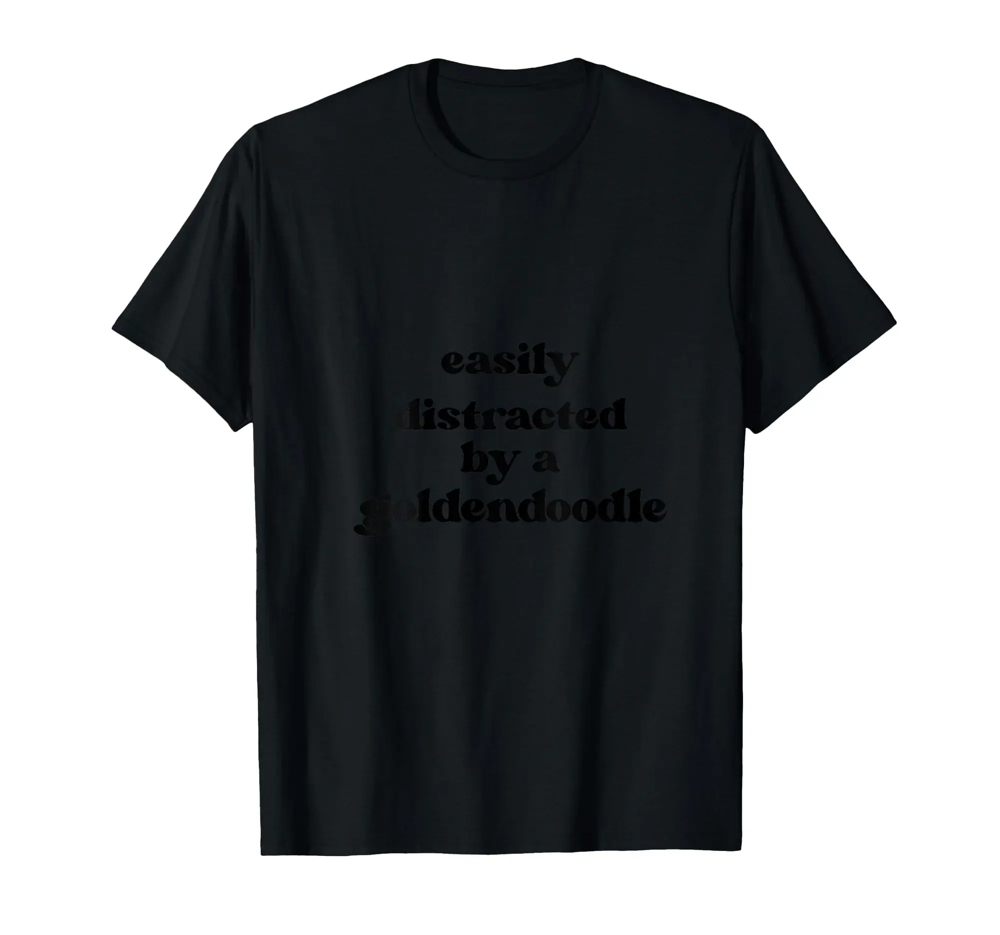Womens Easily Distracted By A Dog - Dog Dad Mom Goldendoodle V-Neck T-Shirt