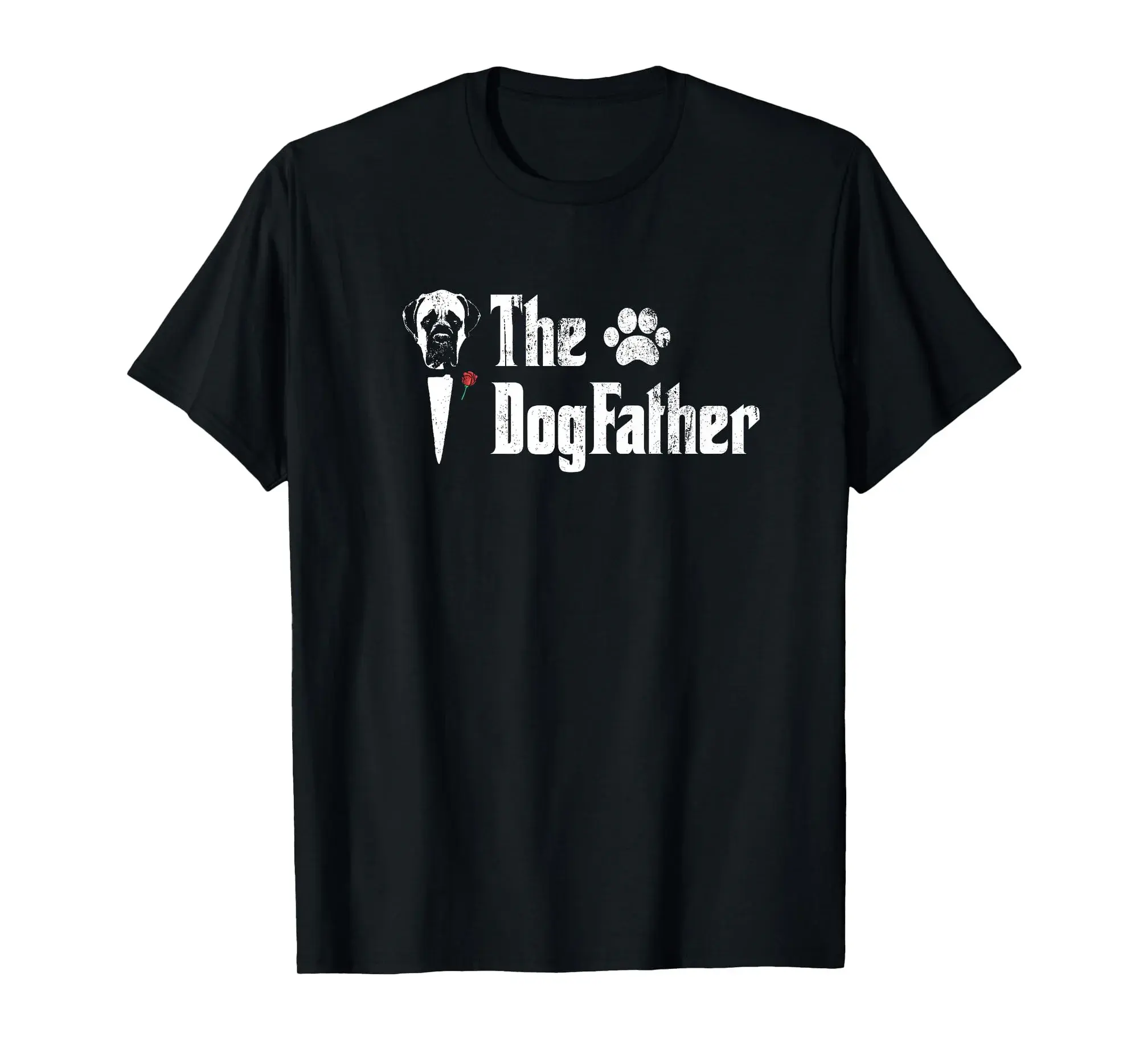 Mens The Dogfather English Mastiff Dog Dad Tshirt Father's Day