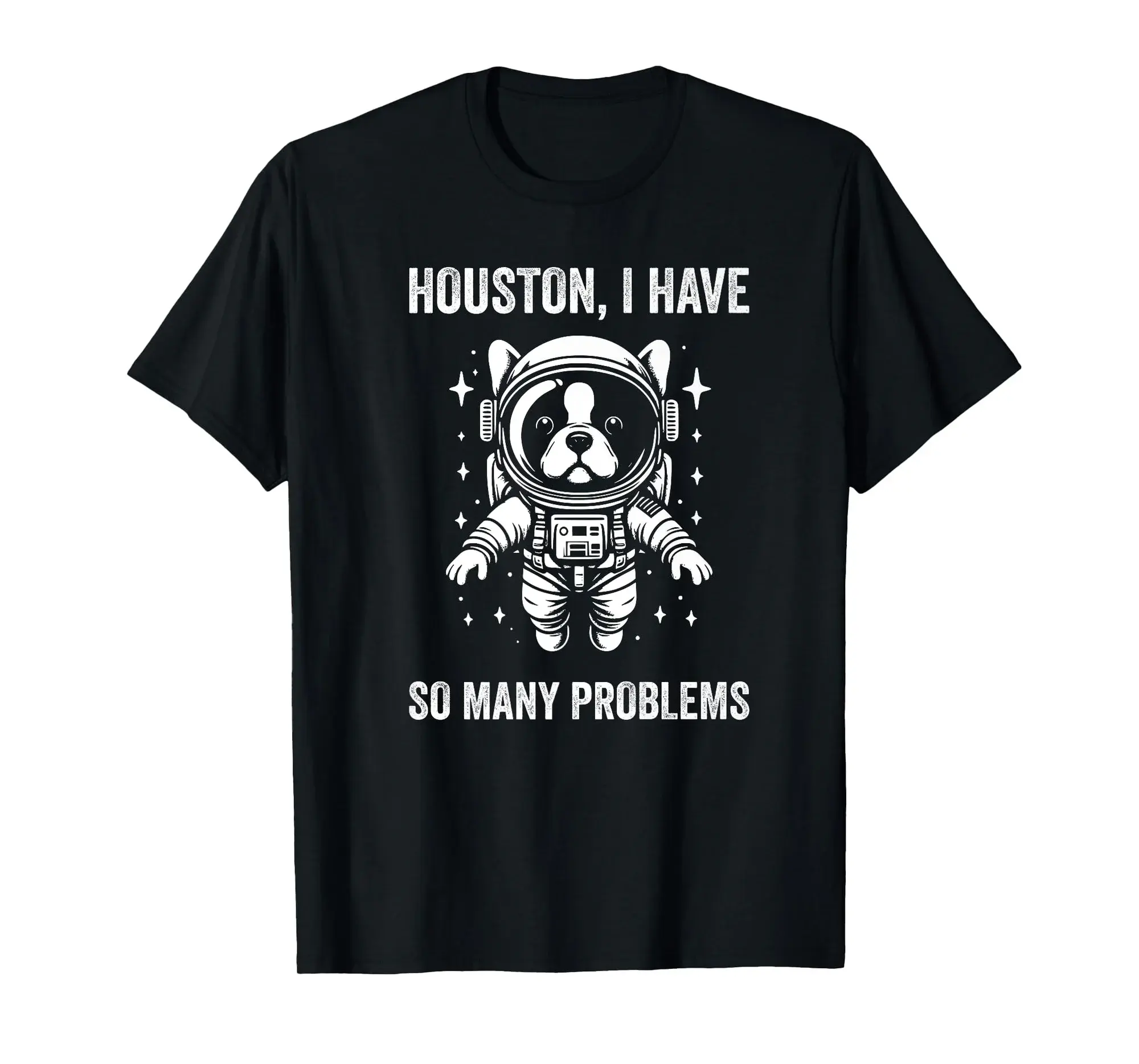 Dog Dad Mom Space - Houston Problem Frenchton Premium T-Shirt
