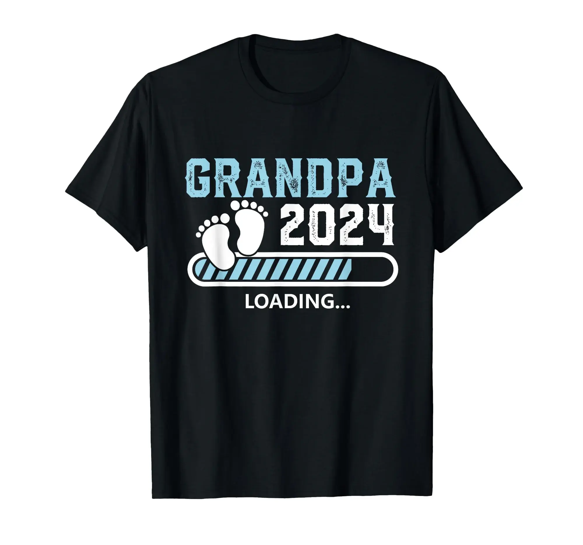 Mens Funny Grandpa 2024 Loading Pregnancy Announcement Grandpa T-Shirt