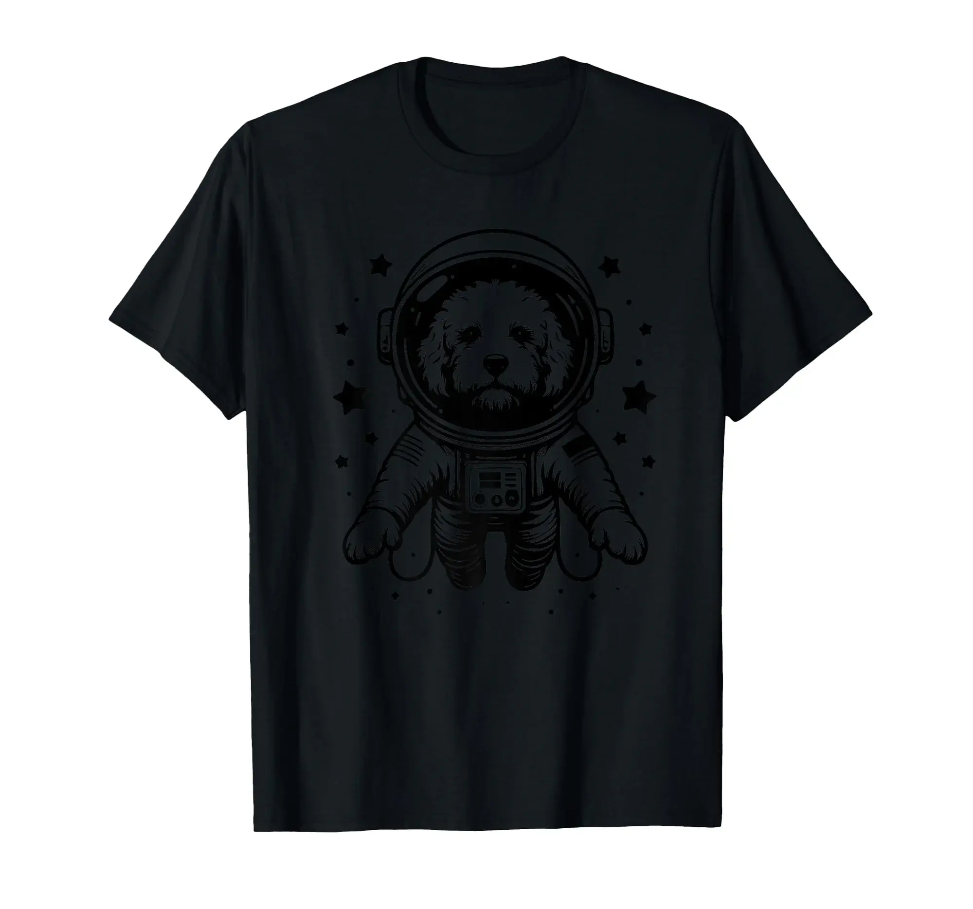 Dog Dad Mom Space - Astronaut Bordoodle Premium T-Shirt
