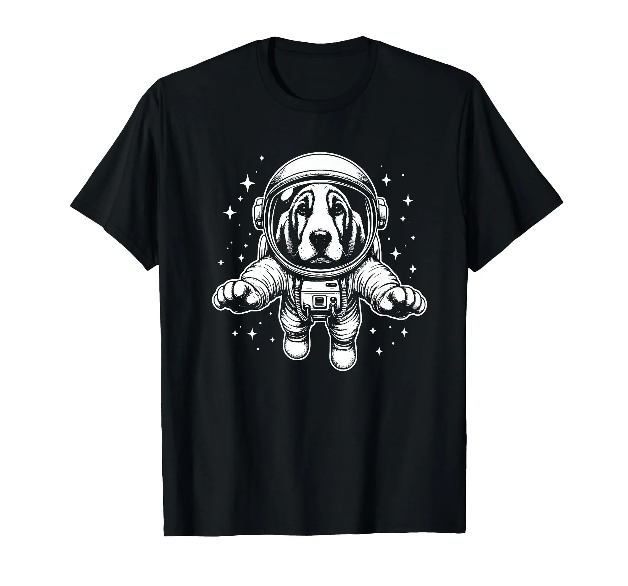 Dog Dad Mom Space - Astronaut Basset Retriever Premium T-Shirt