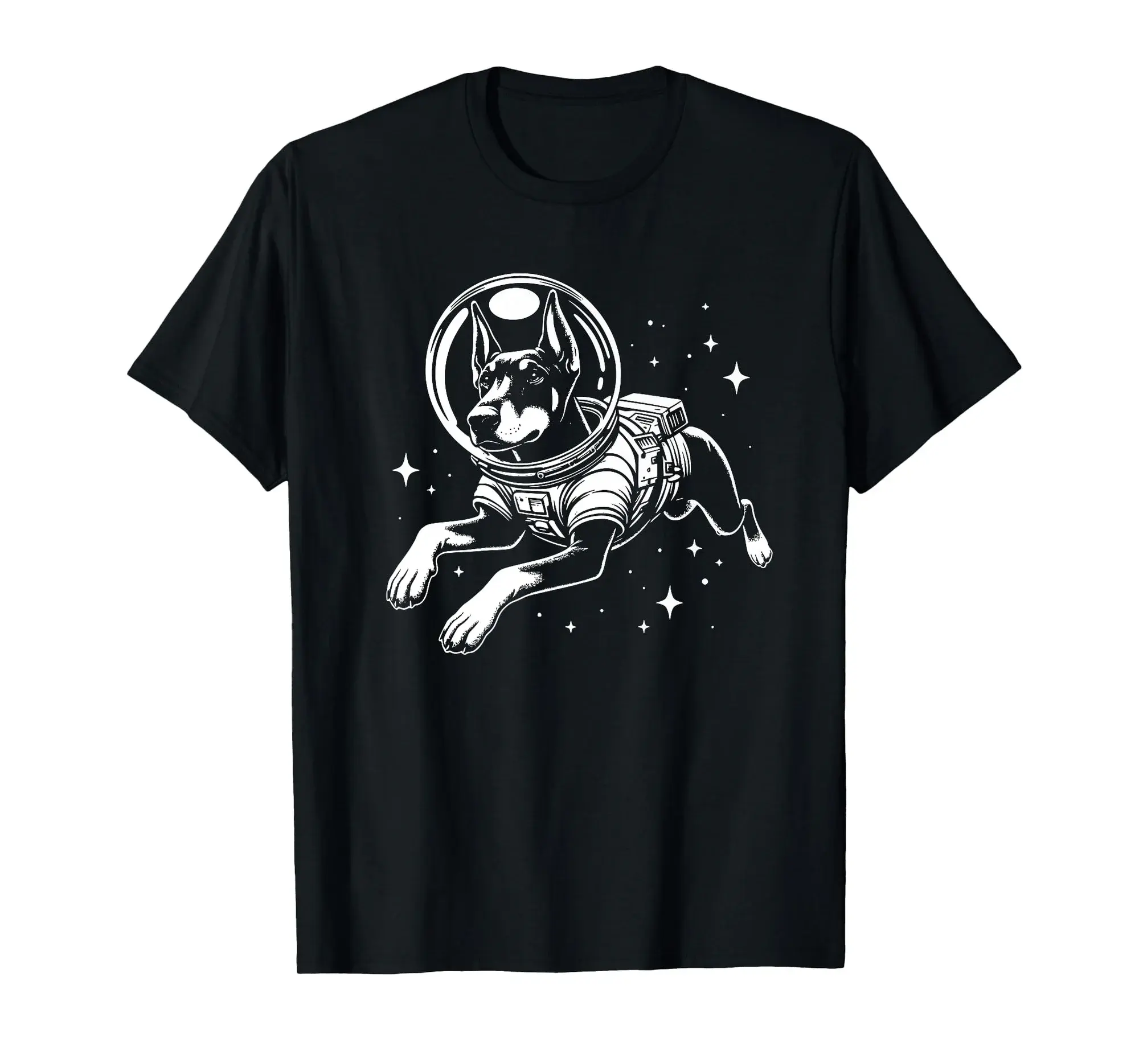 Dog Dad Mom Space - Astronaut Doberman Pinscher Premium T-Shirt