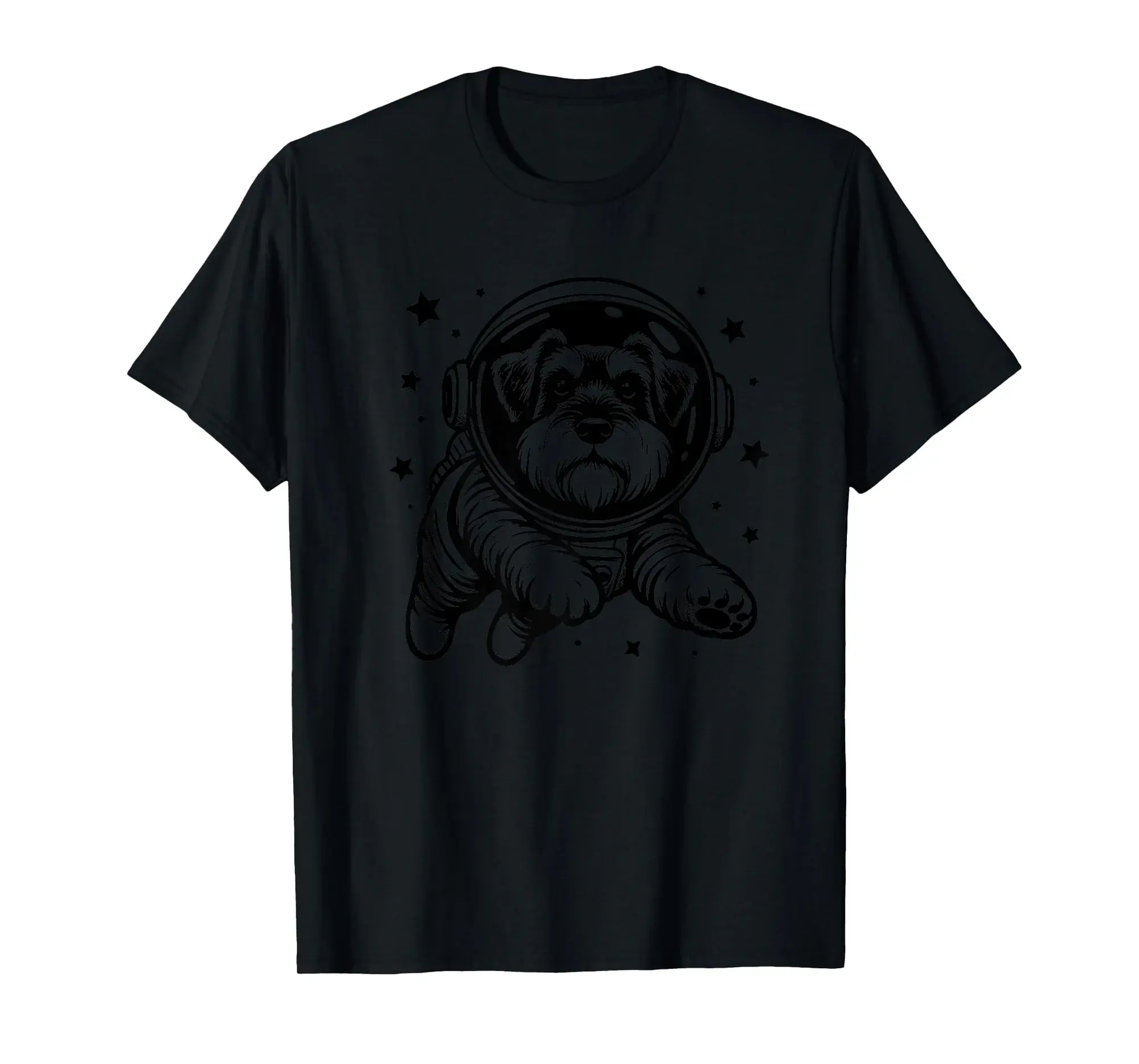 Dog Dad Mom Space - Astronaut Schnauzer Premium T-Shirt