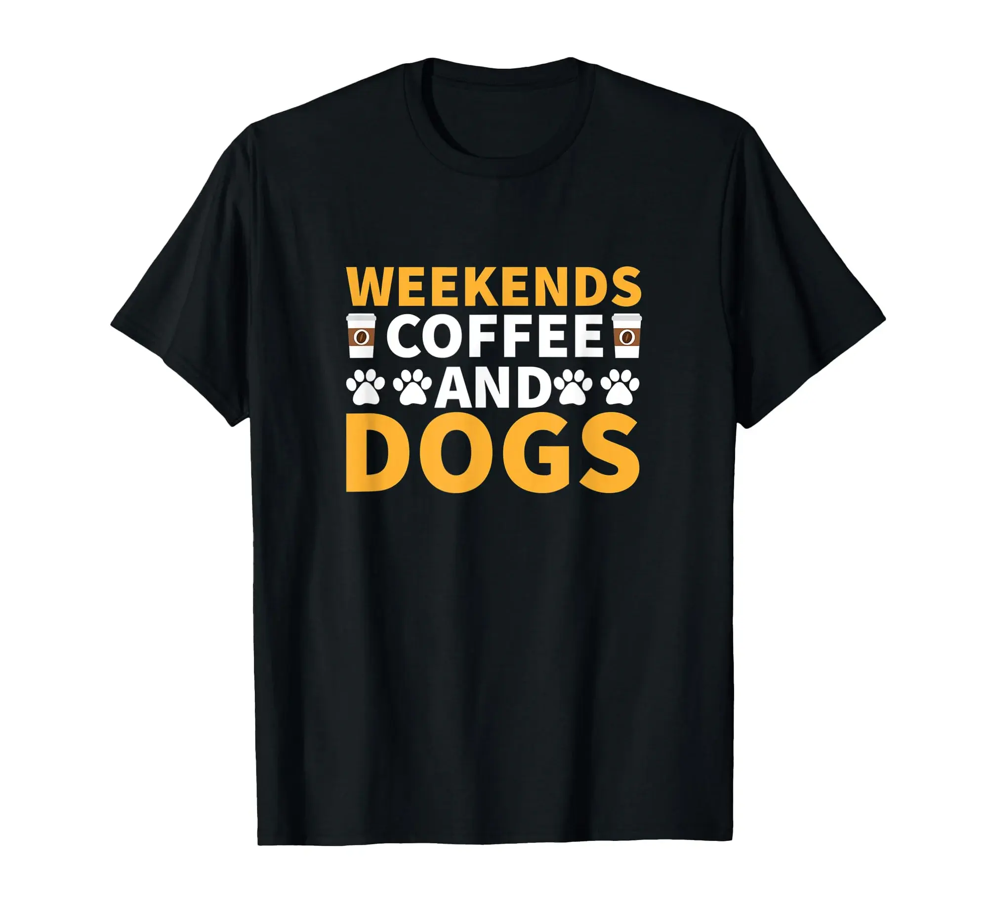 Weekends Coffee & Dogs Cute Caffeine Addict Dog Owner Gift T-Shirt