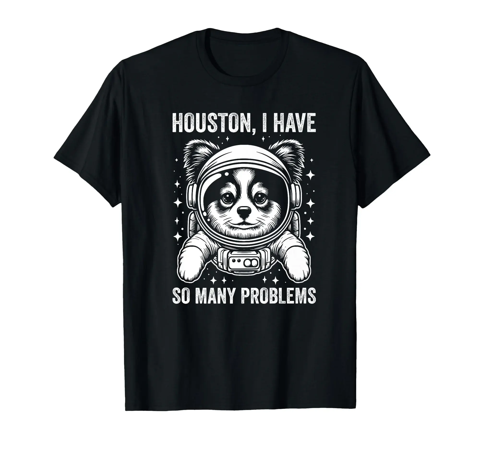 Dog Dad Mom Space - Houston Problem Papillon Premium T-Shirt