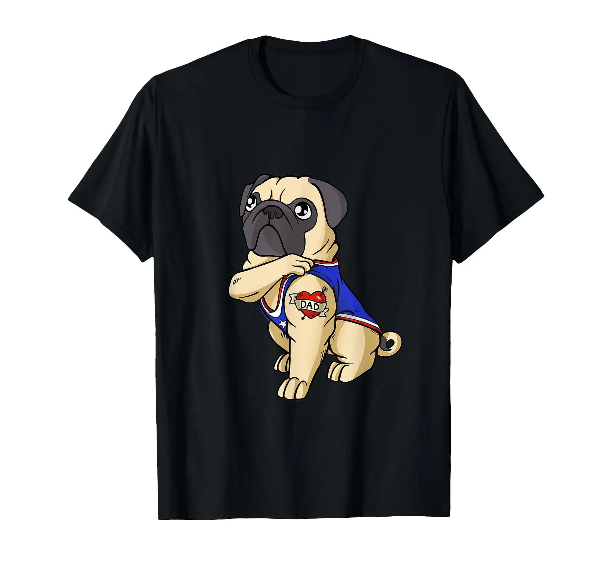 Pug Dog Love Dad Puppy Owner T-Shirt