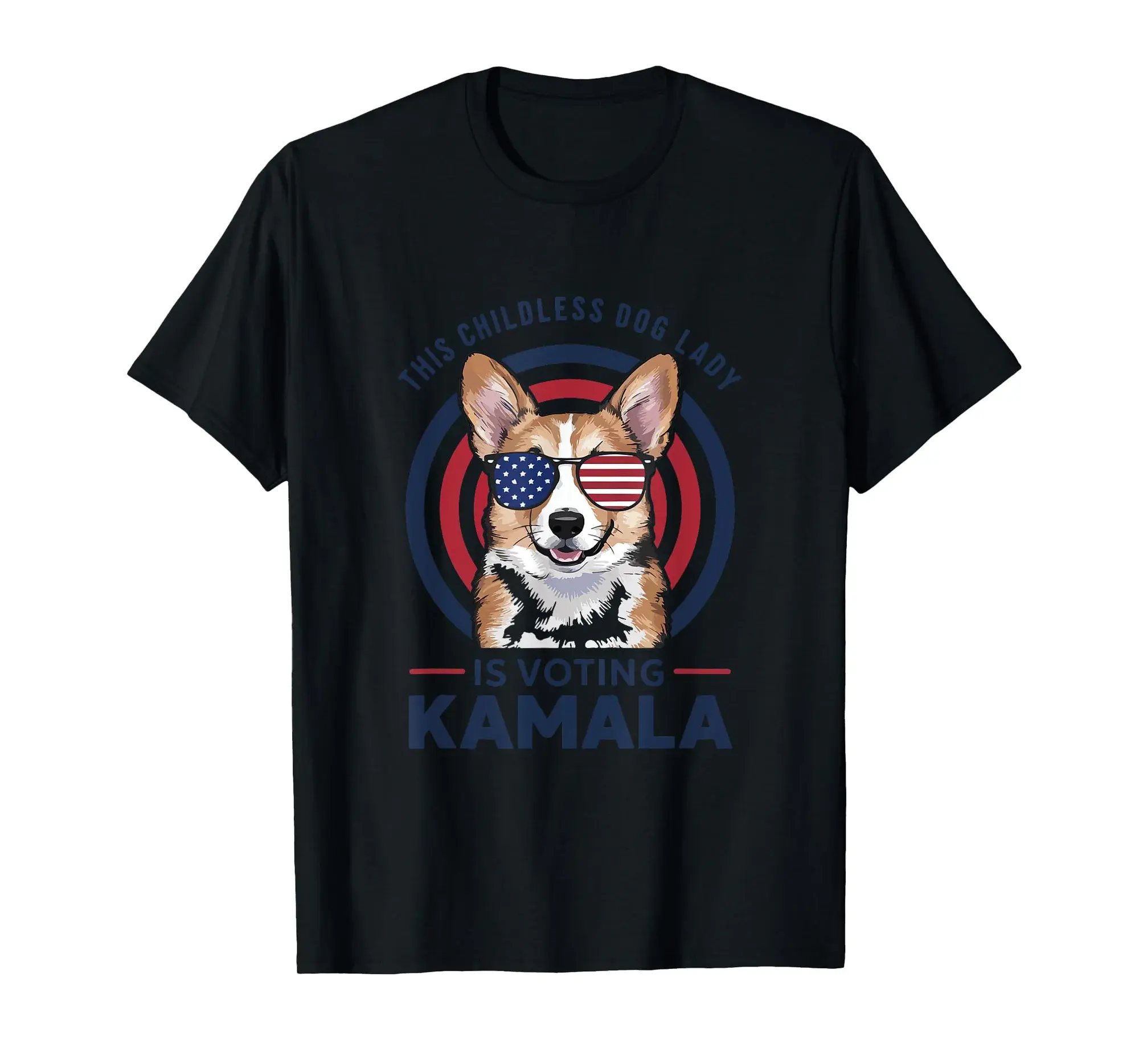 Childless Dog Lady Is Voting Kamala Election Usa 2024 T-Shirt