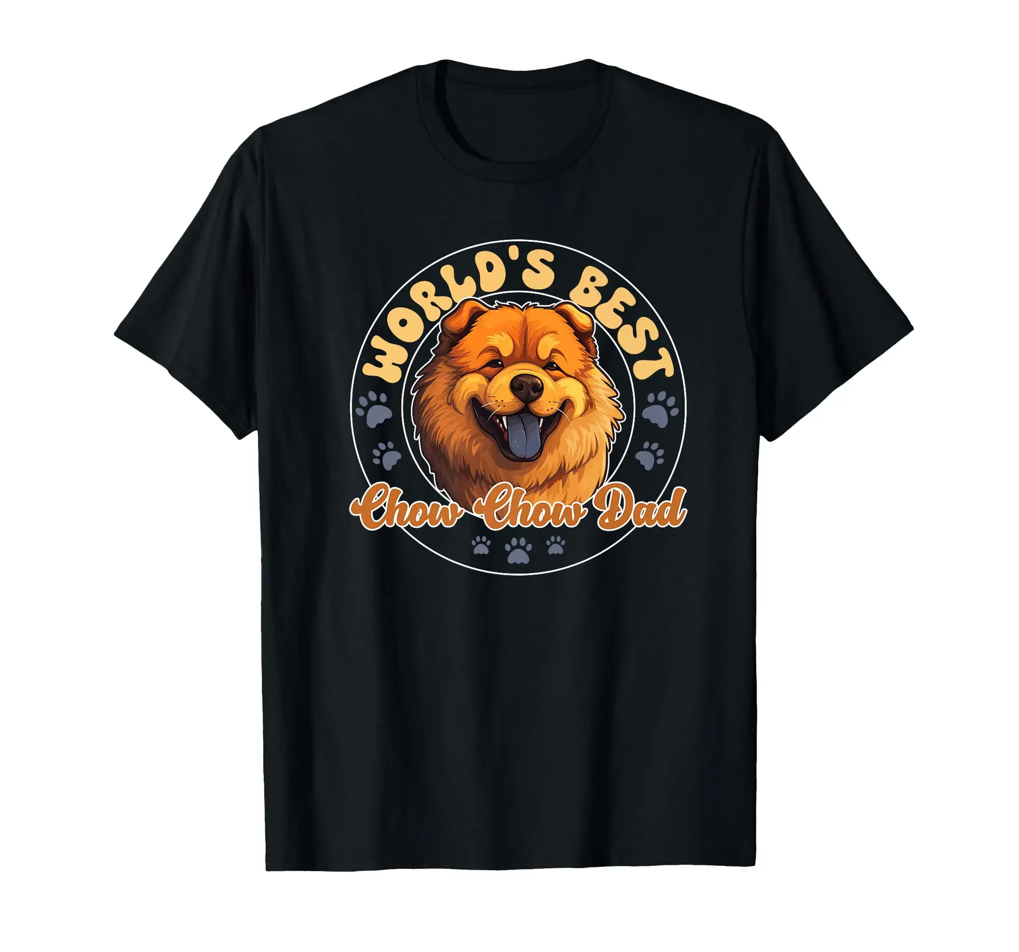 Chow Chow Dog Groovy World's Best Chow Chow Dad Premium T-Shirt