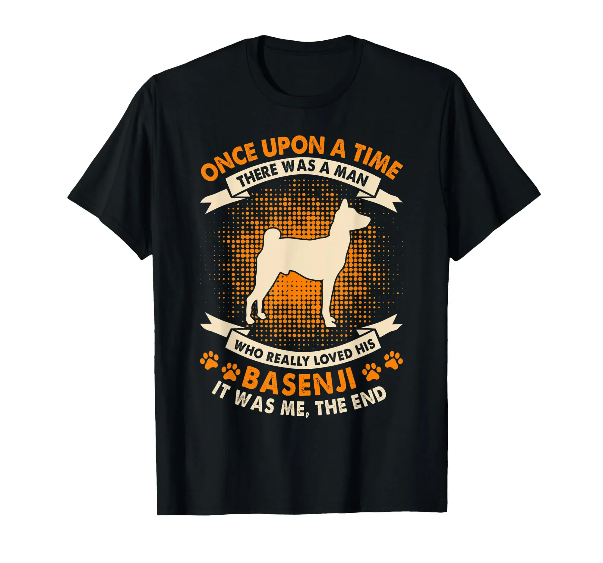 Once Upon Time There Was Man - Funny Basenji T-Shirt