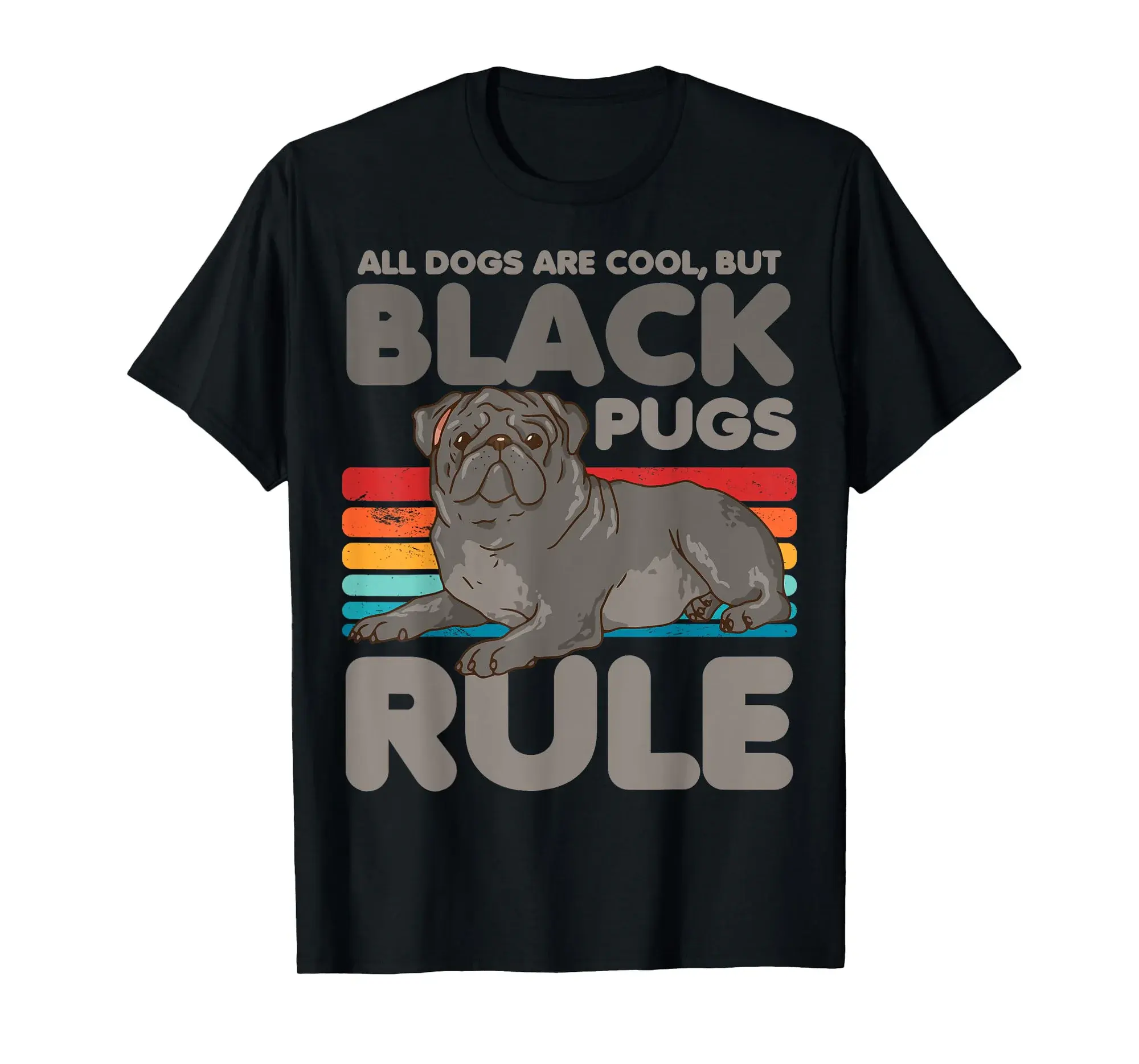 Funny Black Pug Dog Lover Black Pug Lover Pug Mom Dad T-Shirt