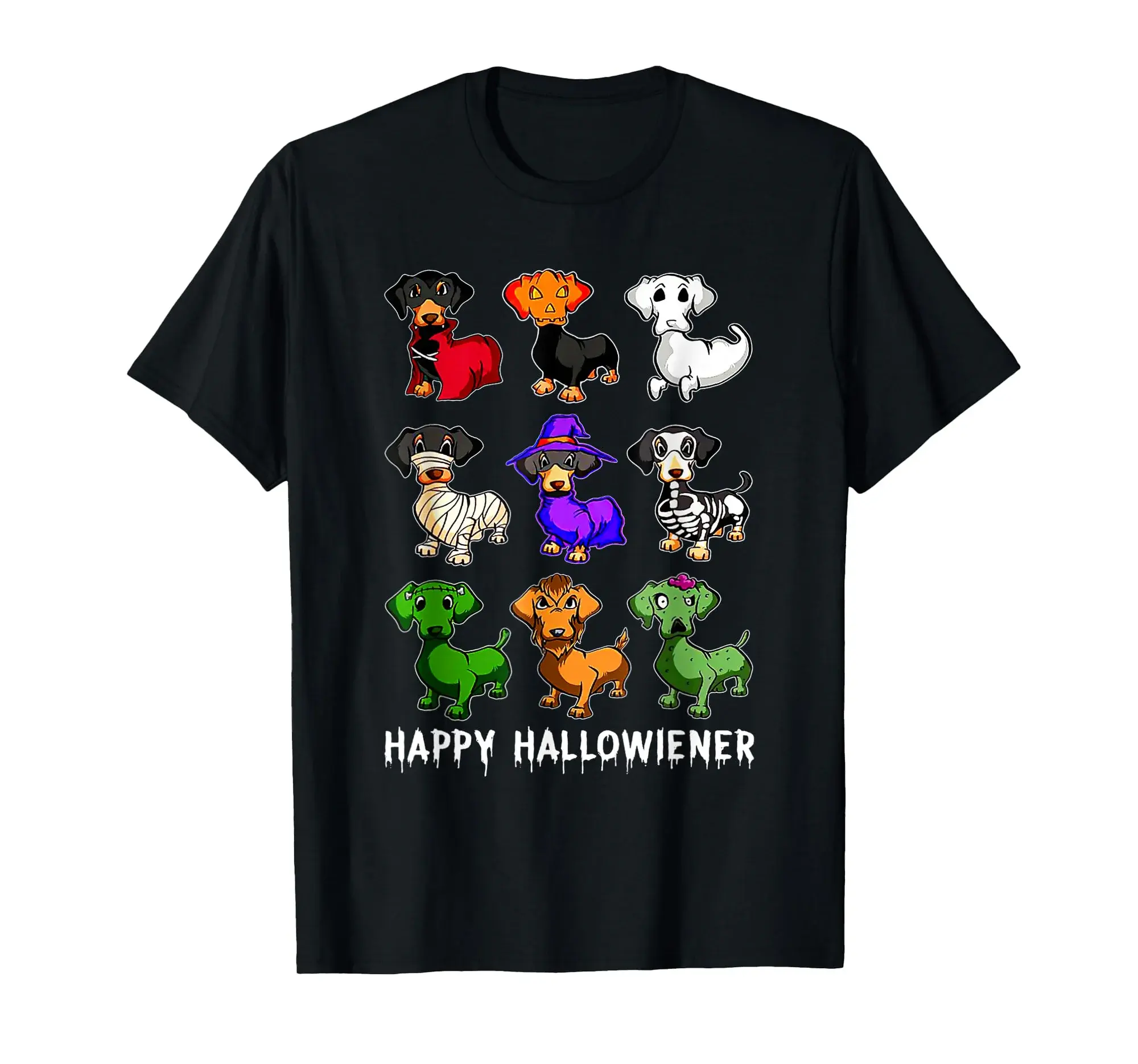 Dachshund Happy Halloweiner Funny Halloween Dogs Lover Gifts T-Shirt