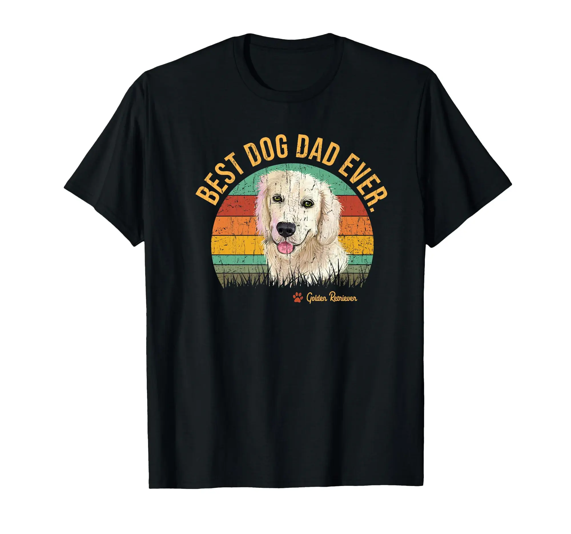 Golden Retriever Dad Vintage Dog Dad Gift For Men Premium T-Shirt