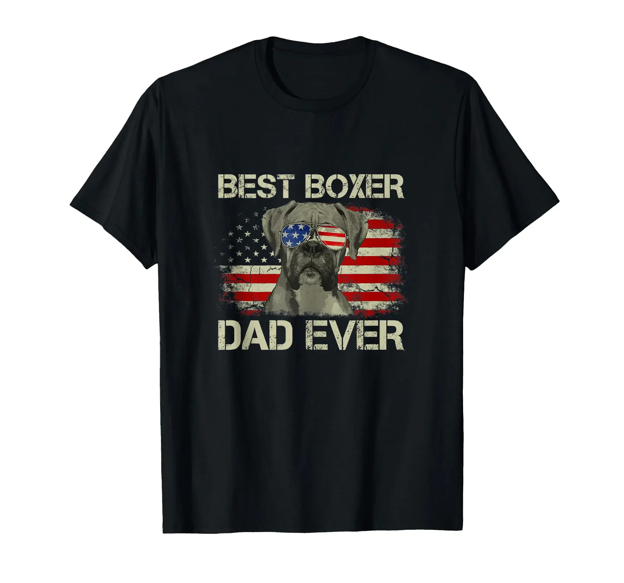 Best Boxer Dad Ever Tshirt Dog Lover American Flag Gift Tank Top
