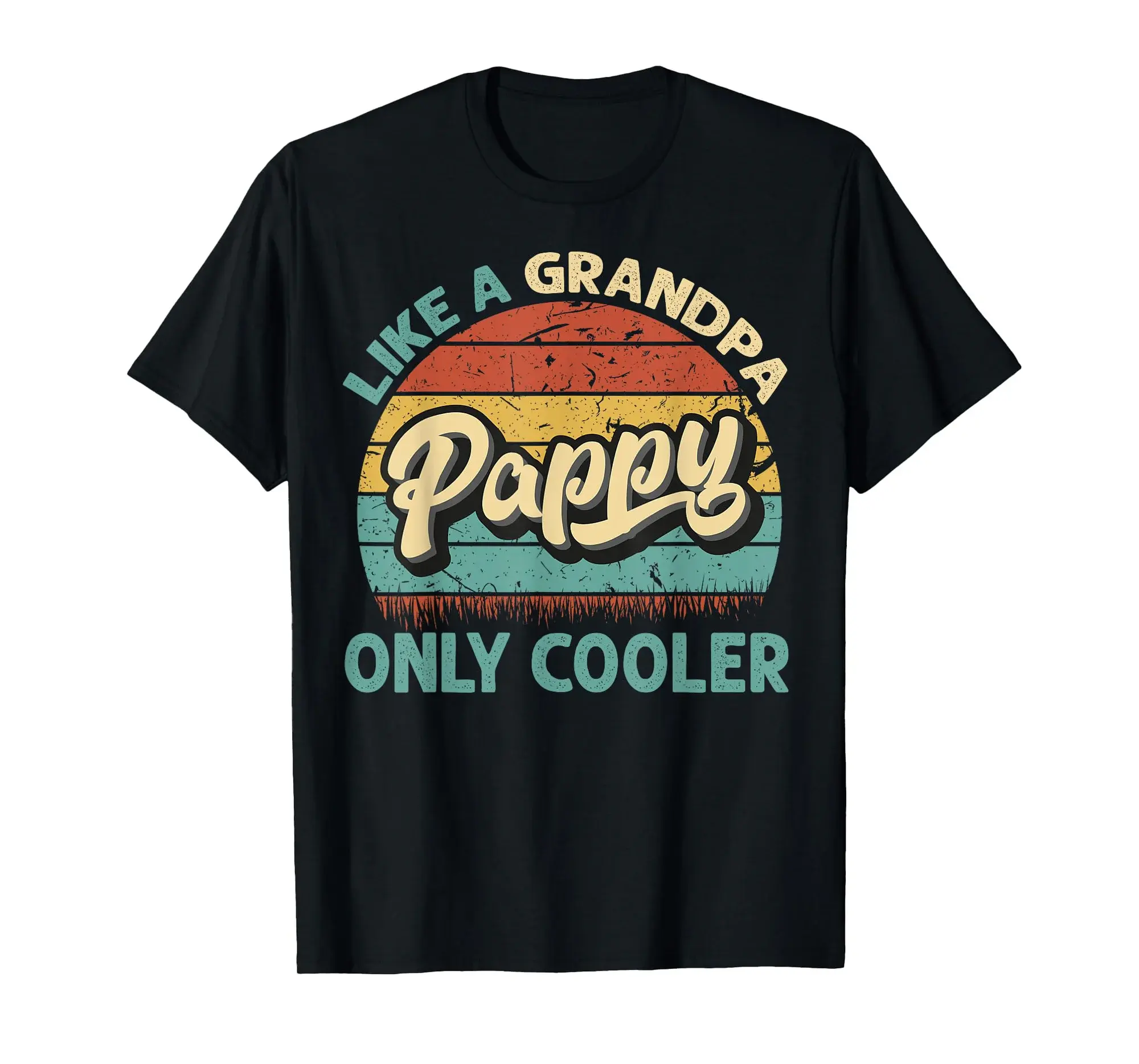 Pappy Like A Grandpa Only Cooler Vintage Dad Fathers Day T-Shirt