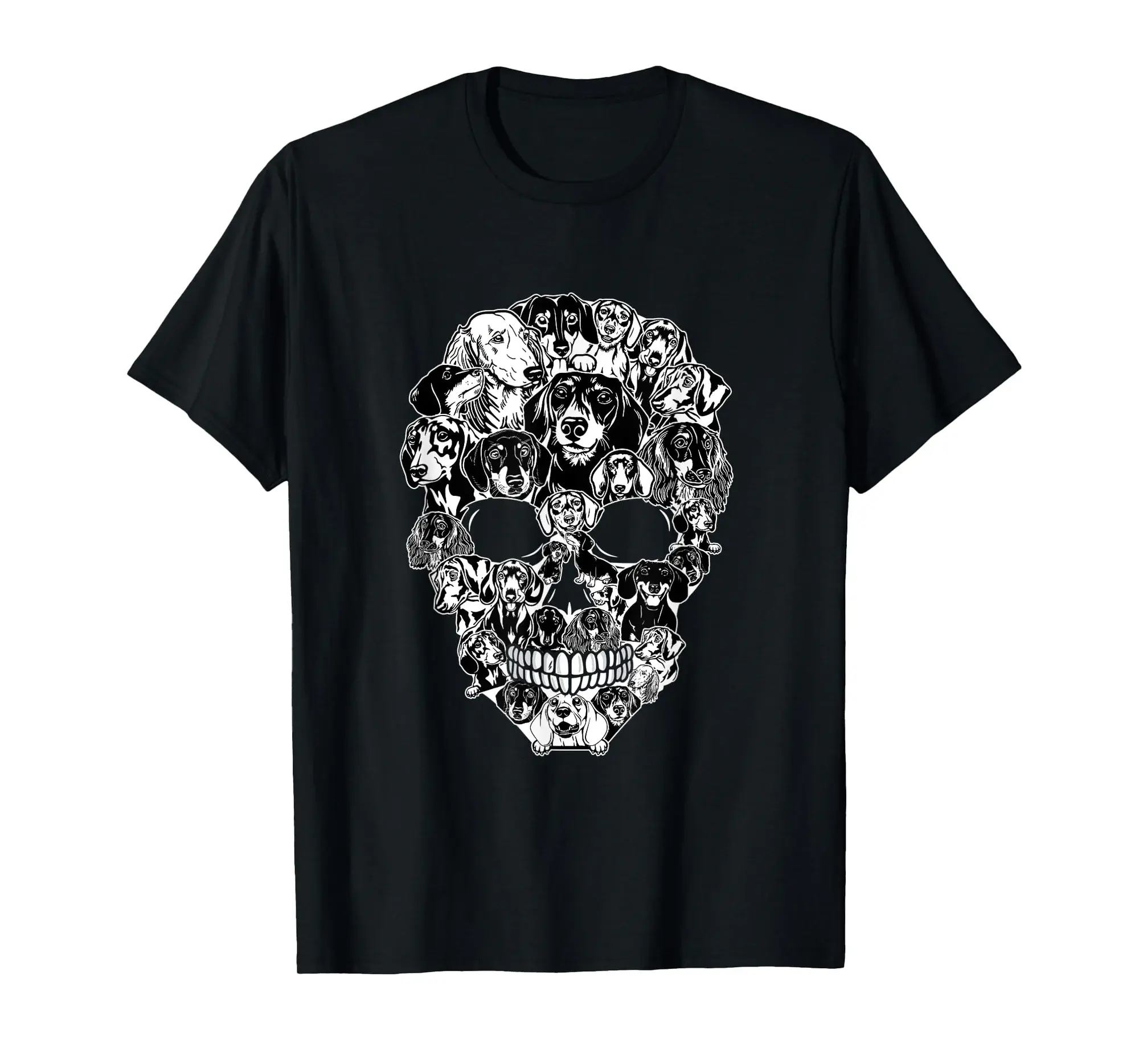 Funny Dachshund Skull Dog Skeleton Halloween T-Shirt