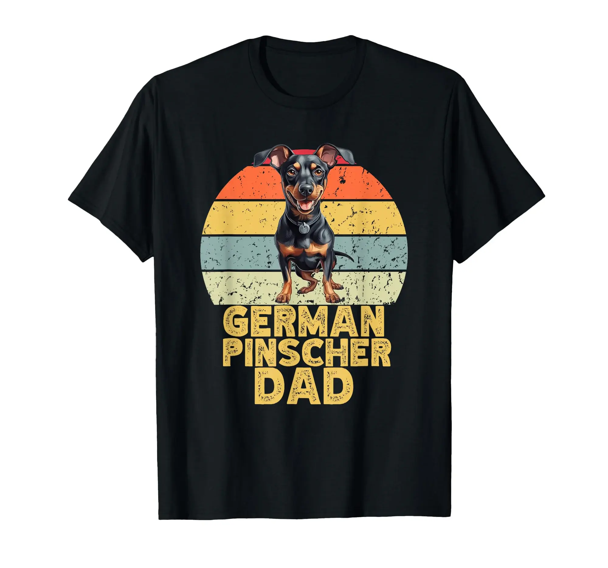 German Pinscher Dog Dad Retro Vintage My Dogs Are My Cardio T-Shirt