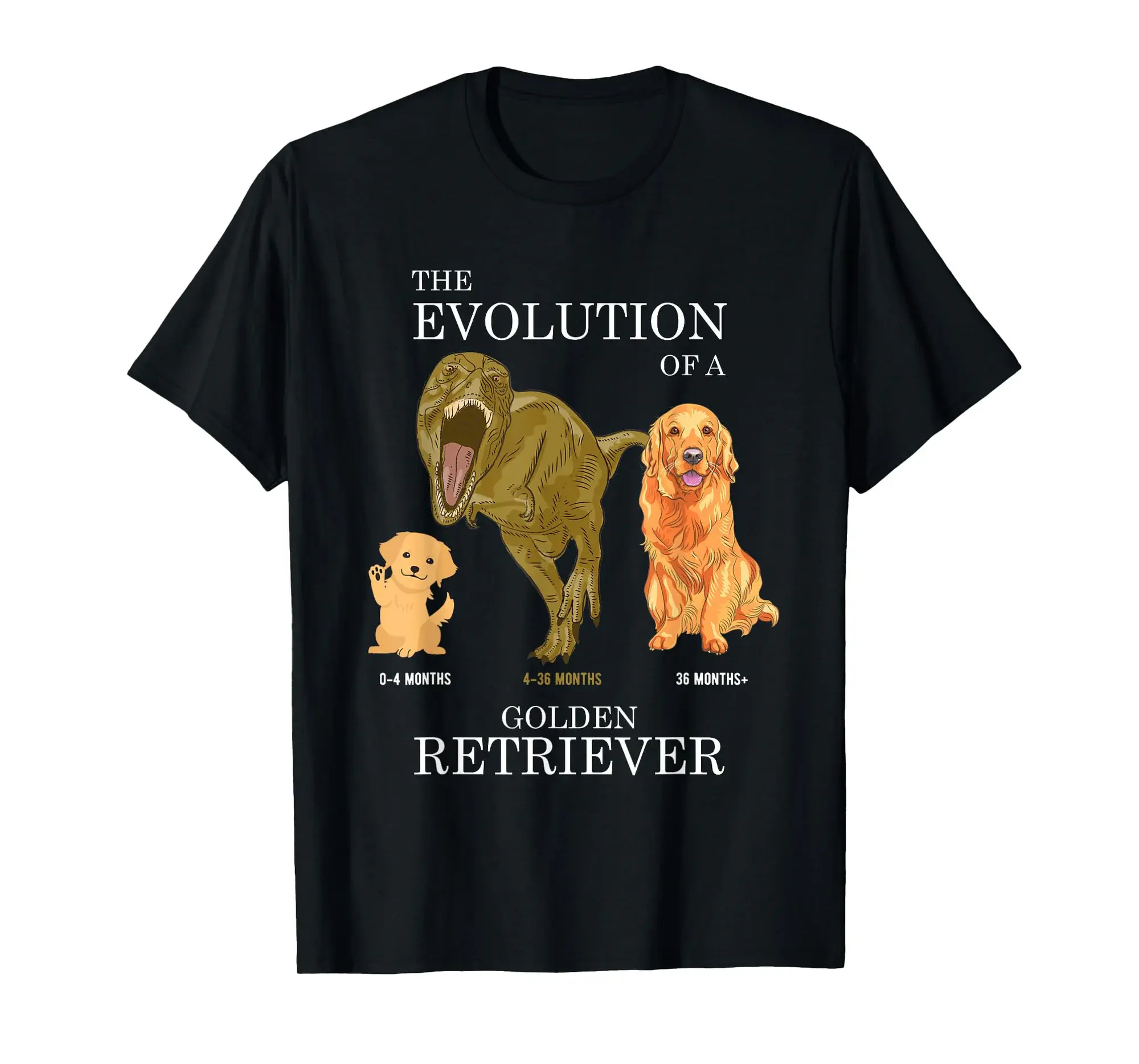 The Evolution of a Golden Retriever or Evolution of dogs T-Shirt