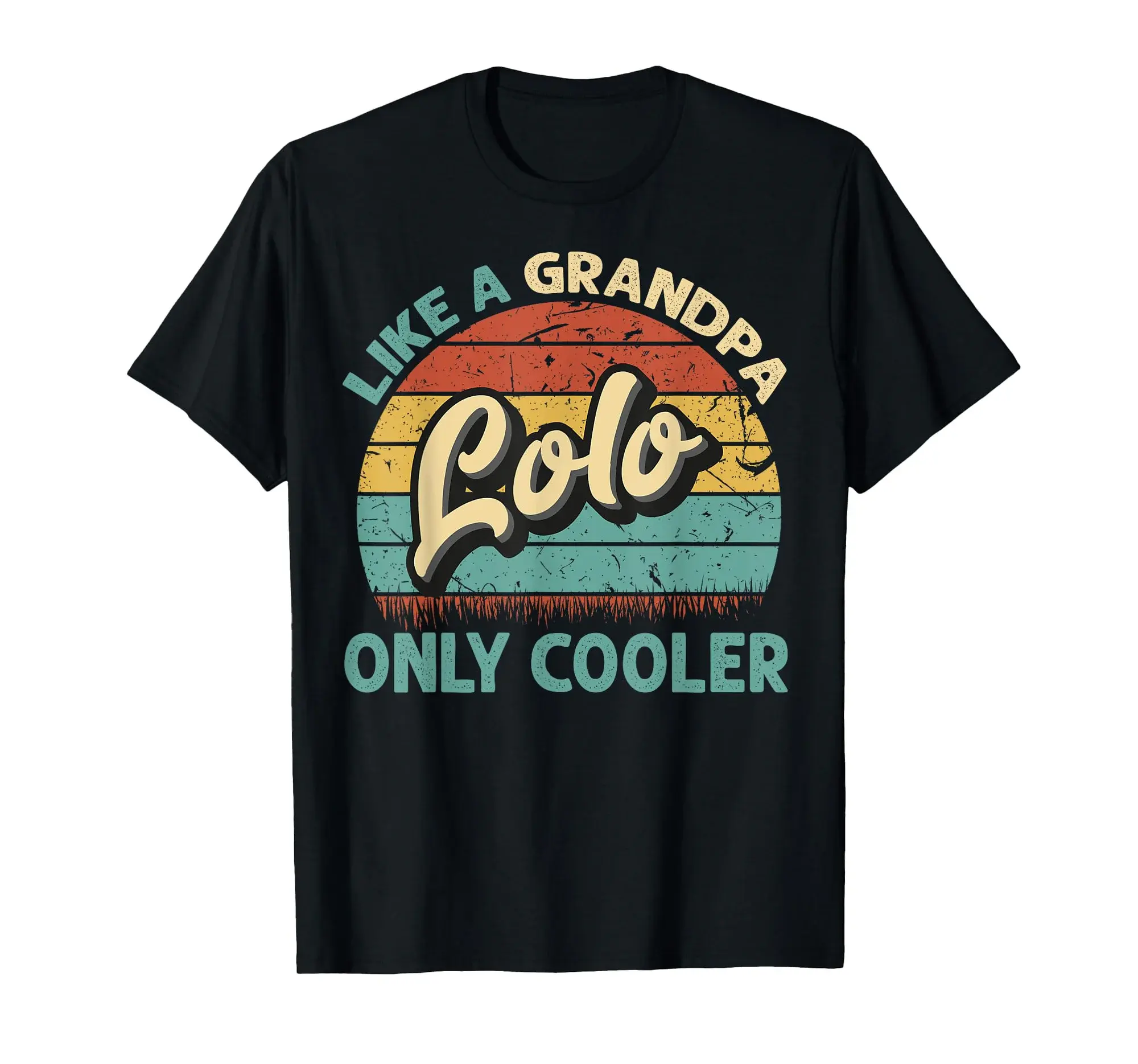 Lolo Like A Grandpa Only Cooler Vintage Dad Fathers Day T-Shirt