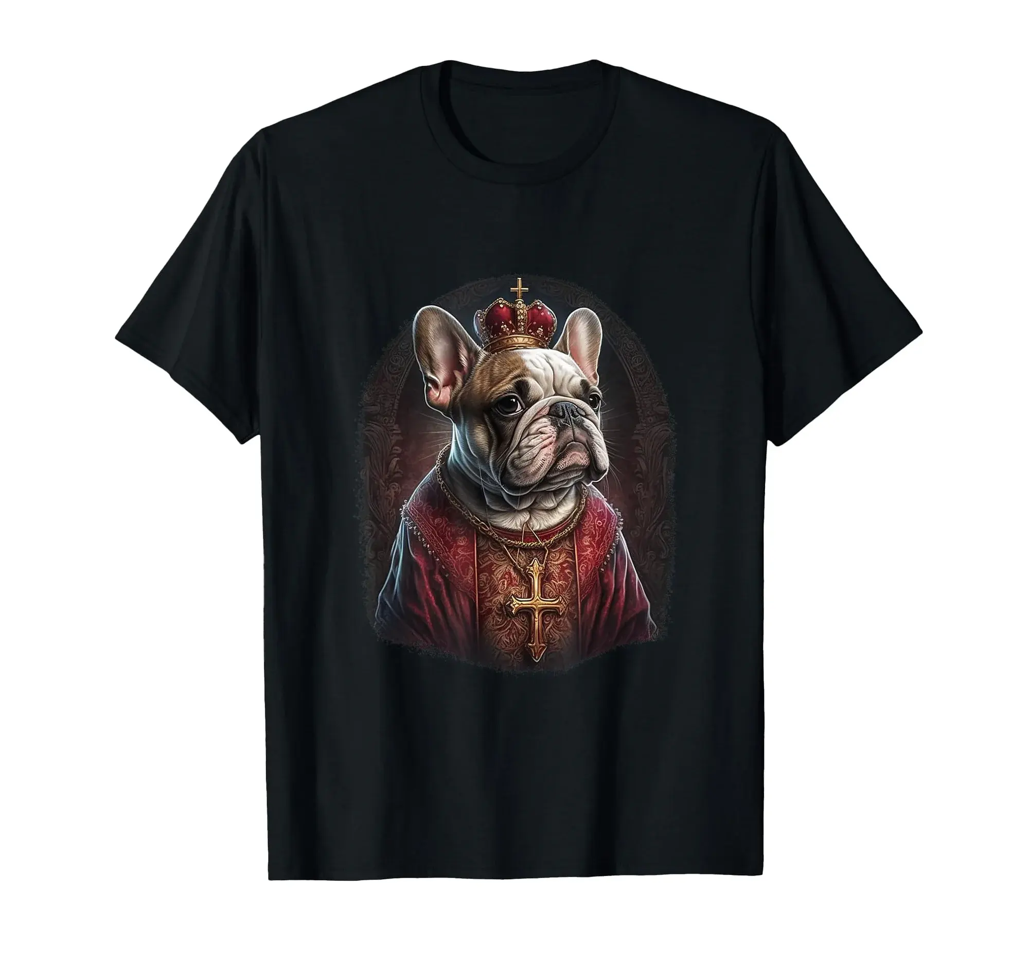 French Bulldog | Pope Dog Church Vatican Catholic Priest T-Shirt