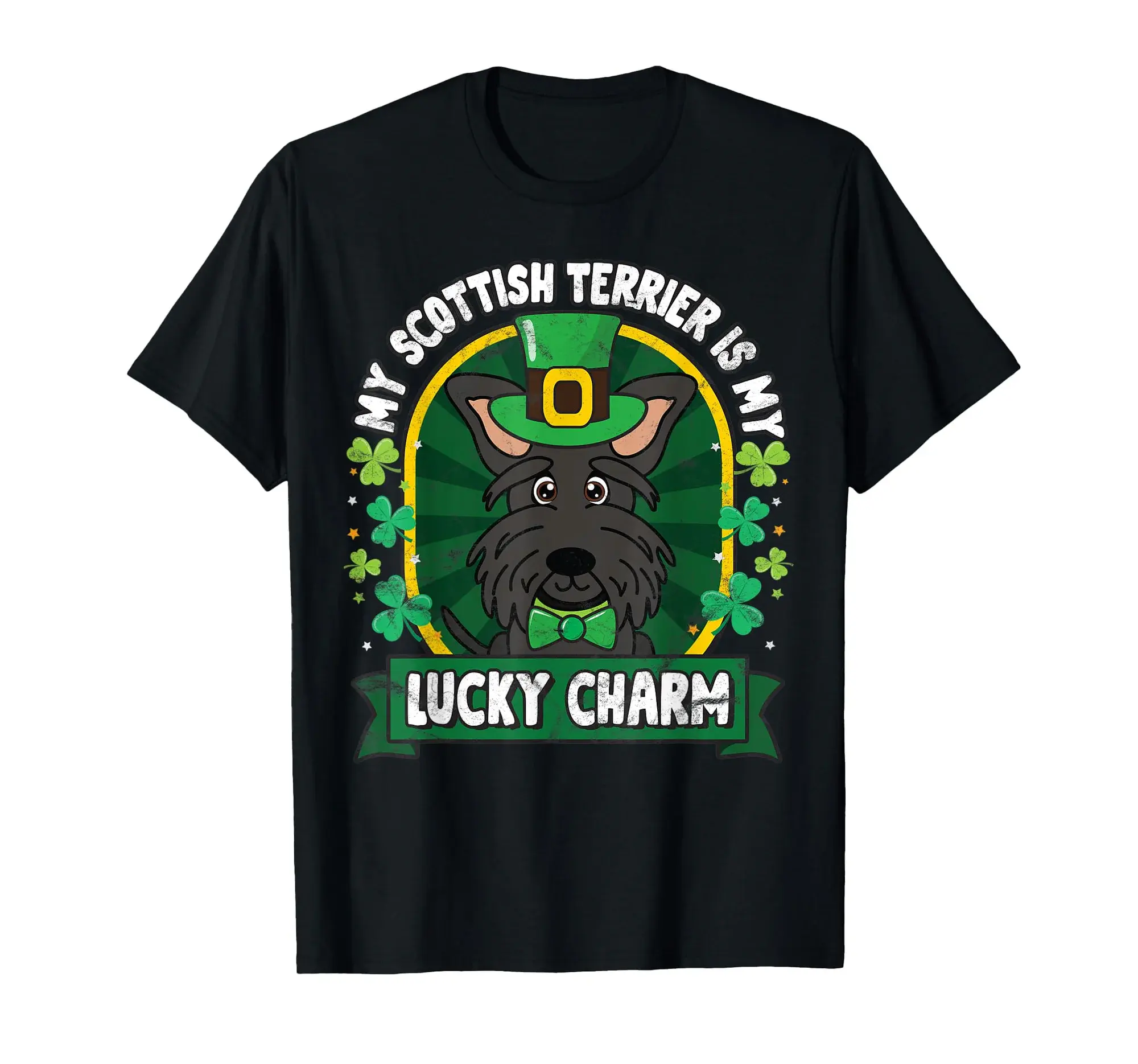 Scottish Terrier St Patricks Lucky Charm Mom Dad Gift T-Shirt