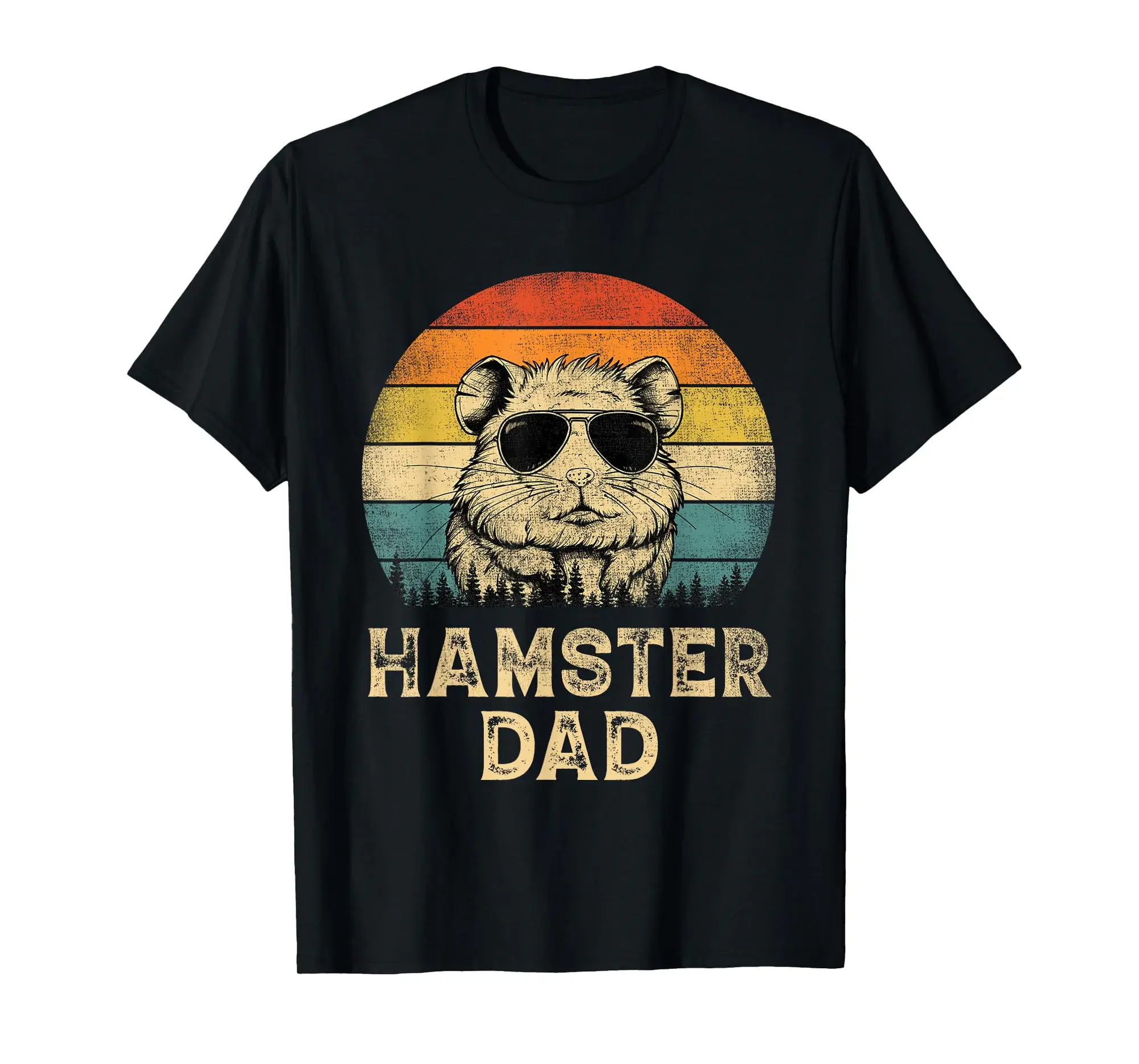 Vintage Hamster Dad Hamster Lovers Daddy Father's Day T-Shirt