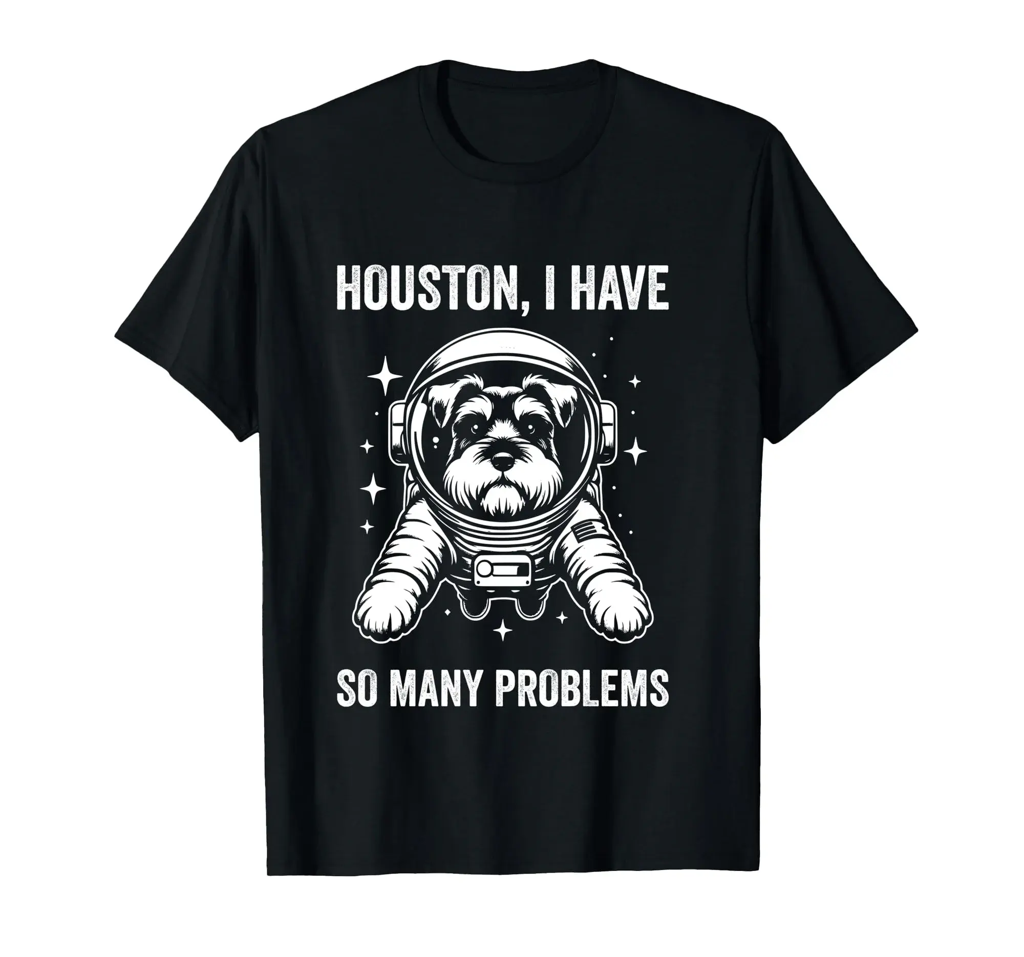 Dog Dad Mom Space - Houston Problem Schnauzer Long Sleeve T-Shirt