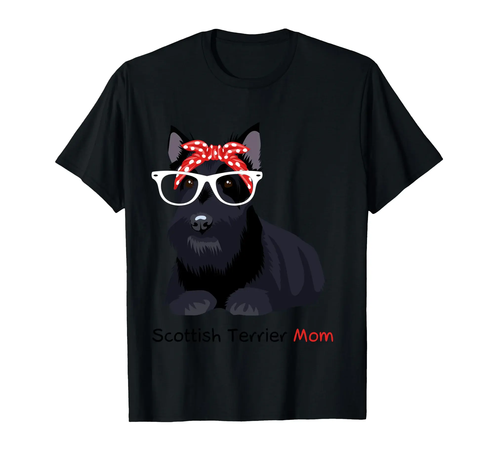 Scottish Terrier Mom Bandana Womens Scottie Dog Long Sleeve T-Shirt