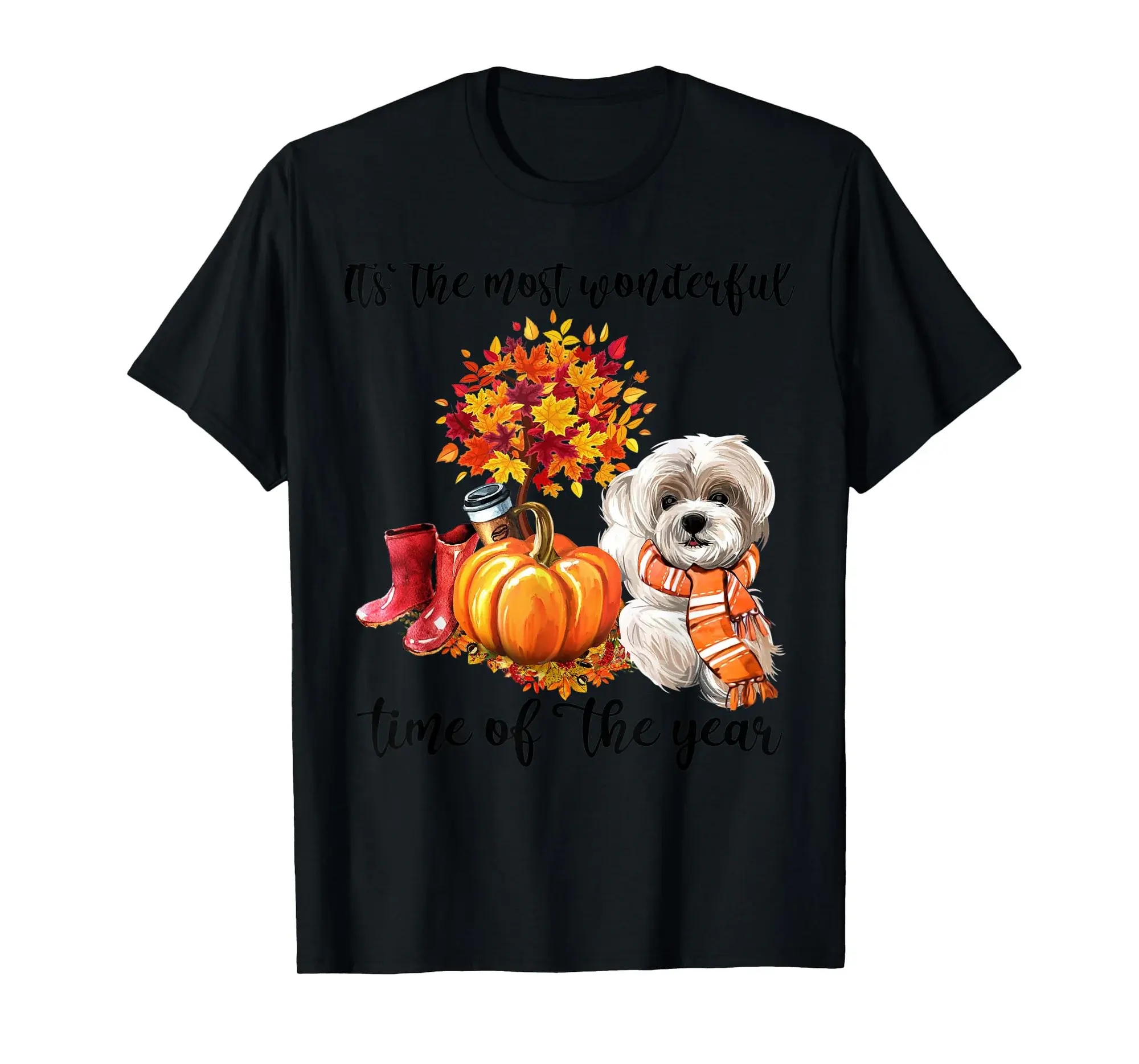 It's the most wonderful time of the year Maltese dog fall T-Shirt