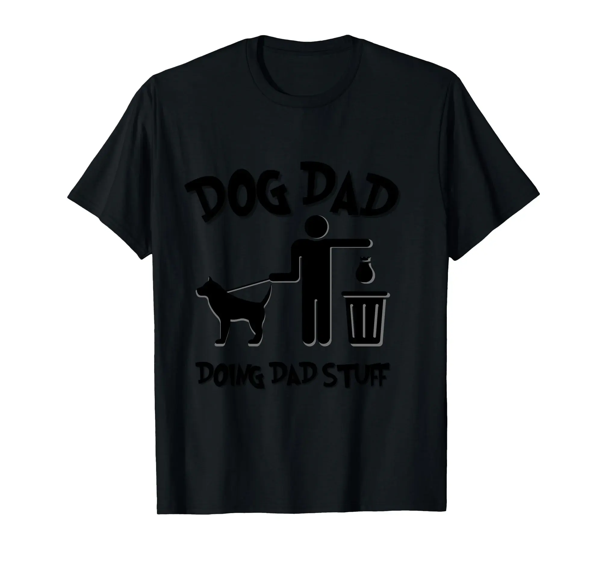 Doing Dad Stuff Joke Dog Dad Walking The Dog Poop Bag Long Sleeve T-Shirt