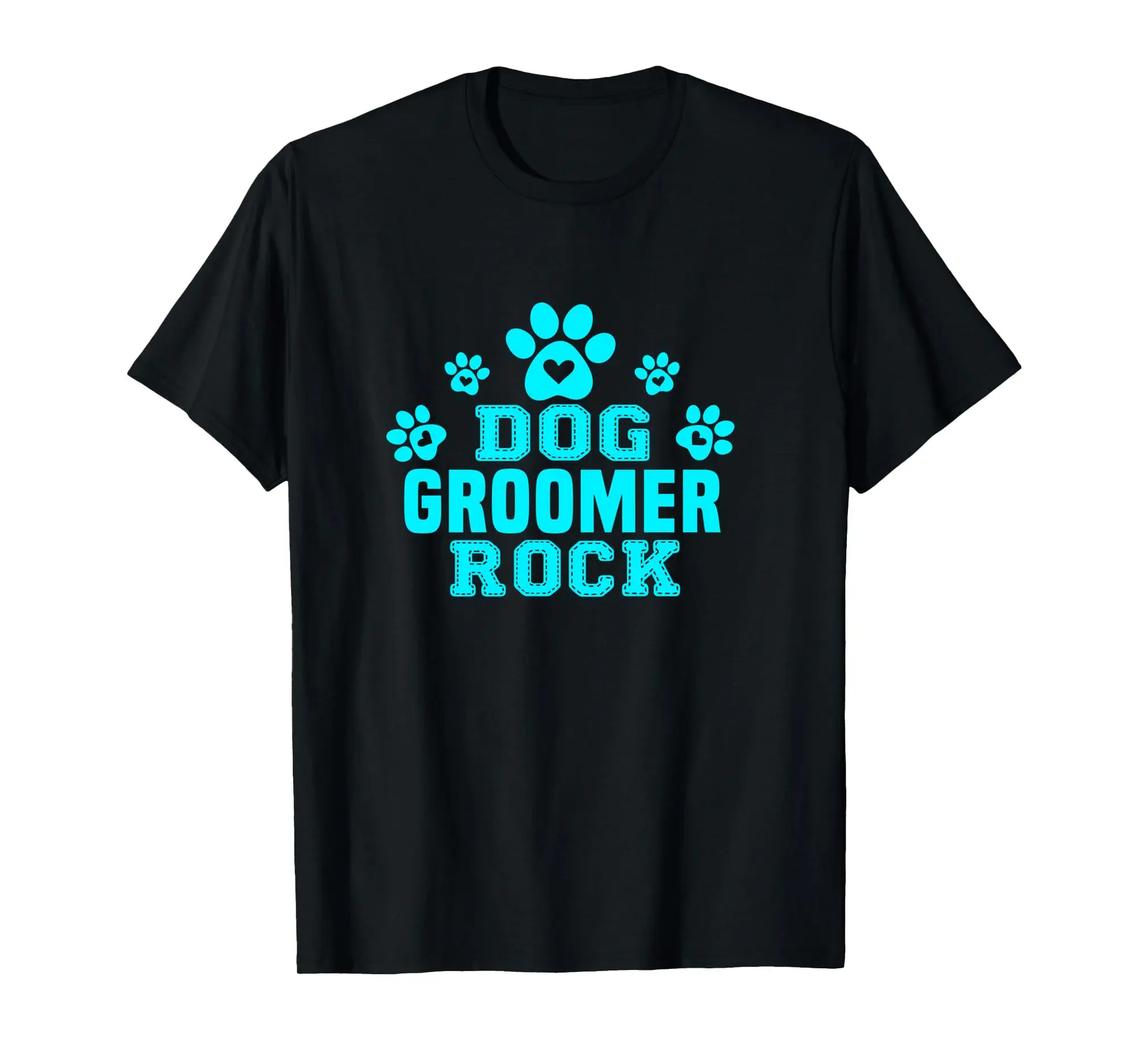Dog Groomer Rock Best Dog Grooming Mom Paw Dog Lover Gifts Long Sleeve T-Shirt