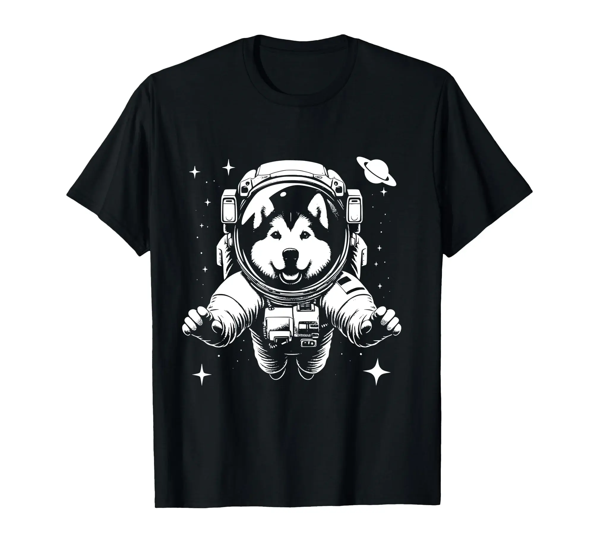 Dog Dad Mom Space - Astronaut Alaskan Malamute Long Sleeve T-Shirt