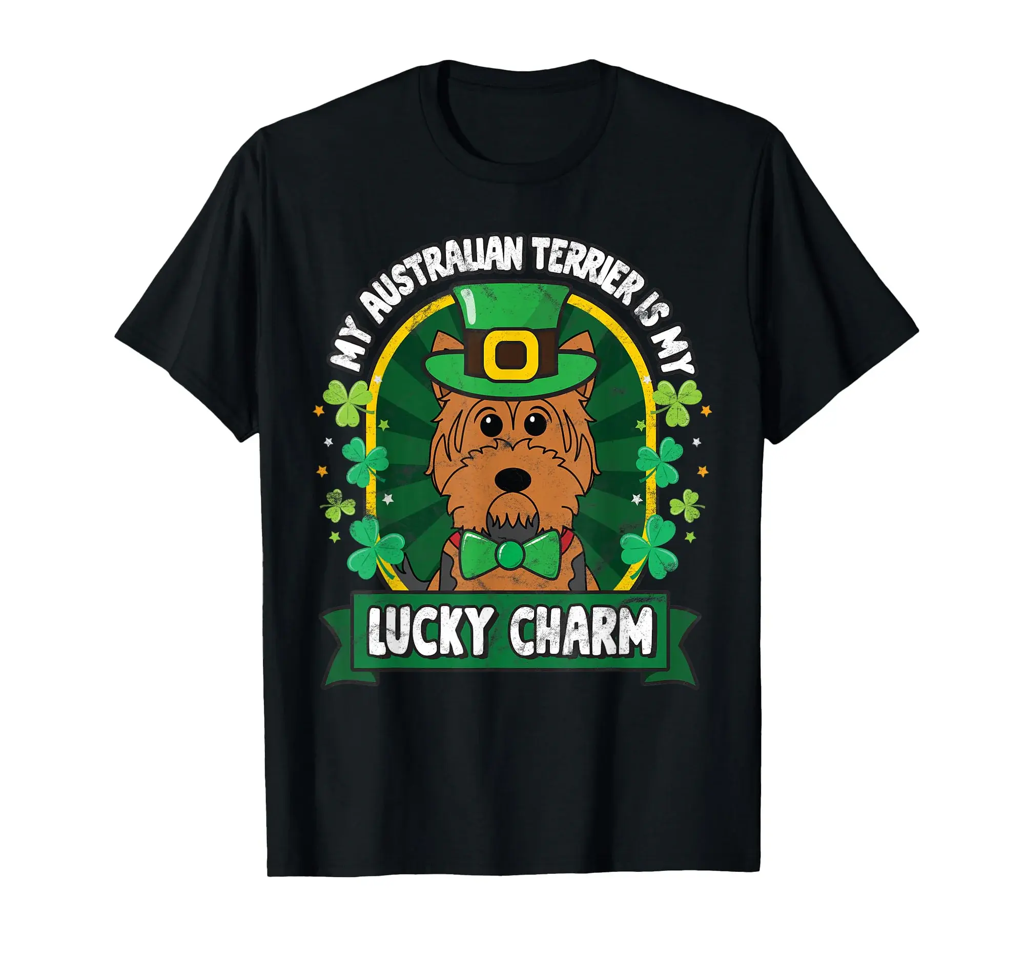 Australian Terrier St Patricks Lucky Charm Mom Dad Gift T-Shirt