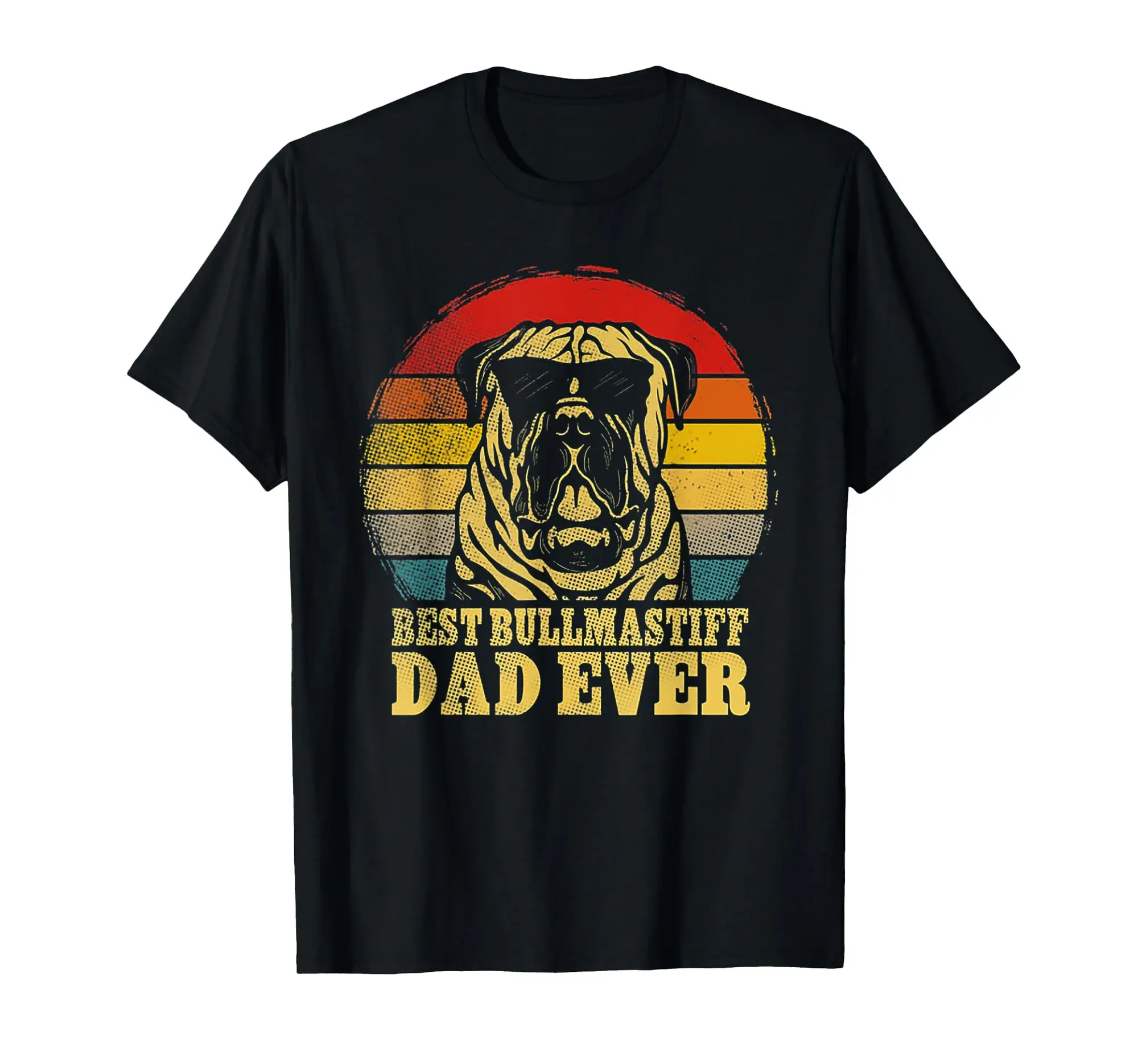 Best Bullmastiff Dad Ever Retro Vintage T-Shirt