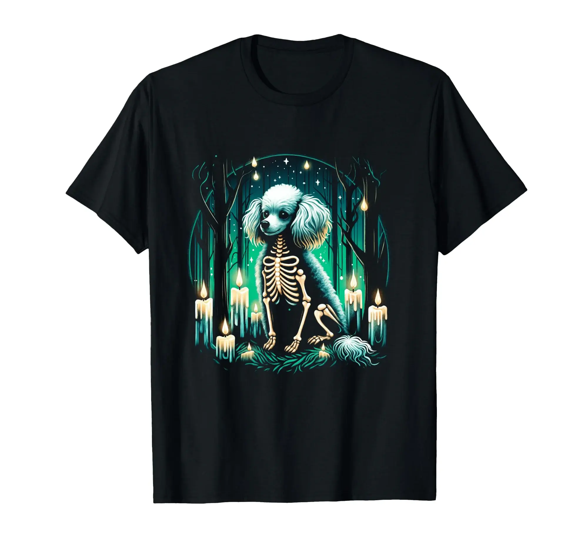 Cool Toy Poodle Dog Skeleton Halloween Dog Mom Dad Christmas Long Sleeve T-Shirt